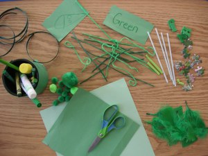 super simple GREEN COLLAGE