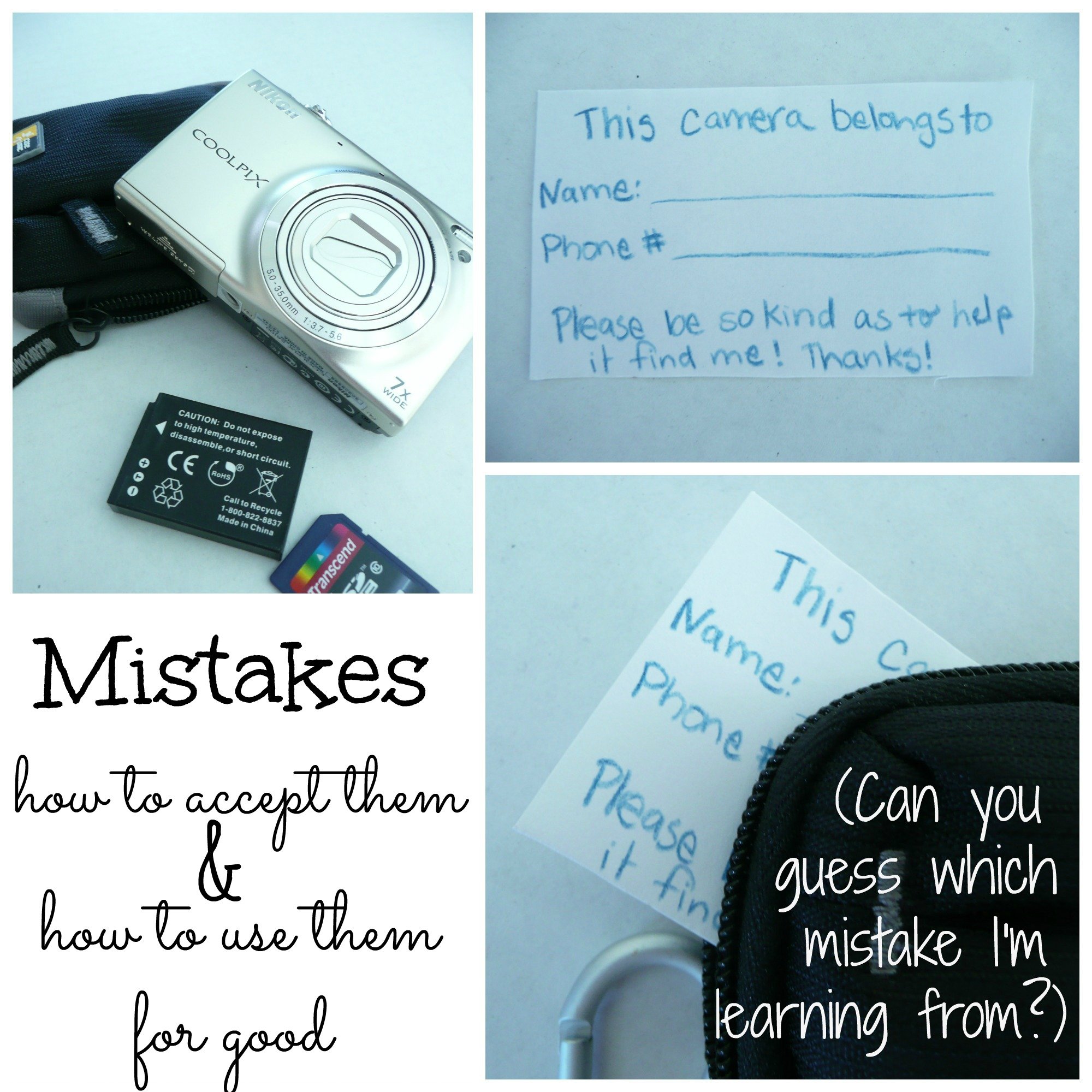 Making Mistakes... how to accept them and make the most of them